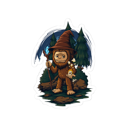 Bigfoot Wizard Kiss-Cut Stickers